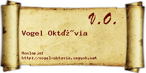 Vogel Oktávia névjegykártya